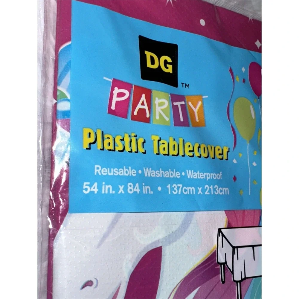 NEW DG Party Unicorn Pink Dessert Plates Tablecovers Table Cloths Napkins Favor